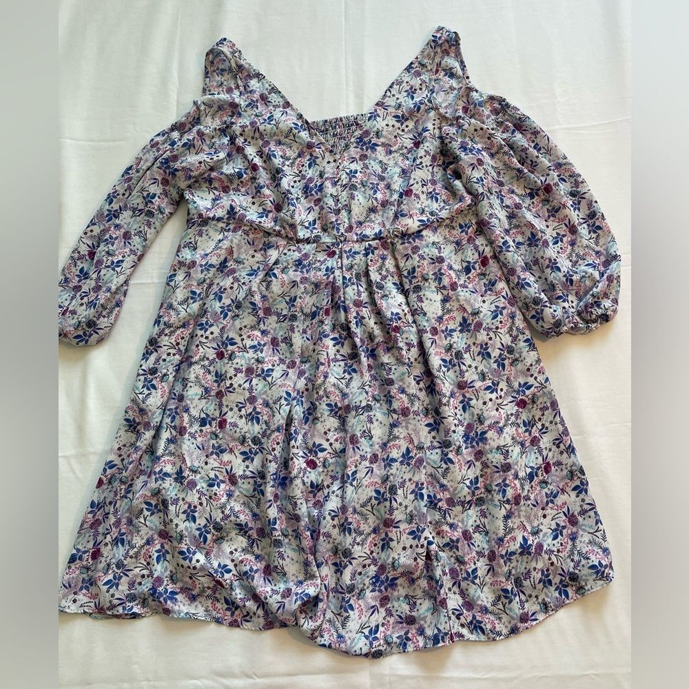 Alice Through The Looking Glass Lilac Cold Shoulder V Neck Babydoll Dress XL